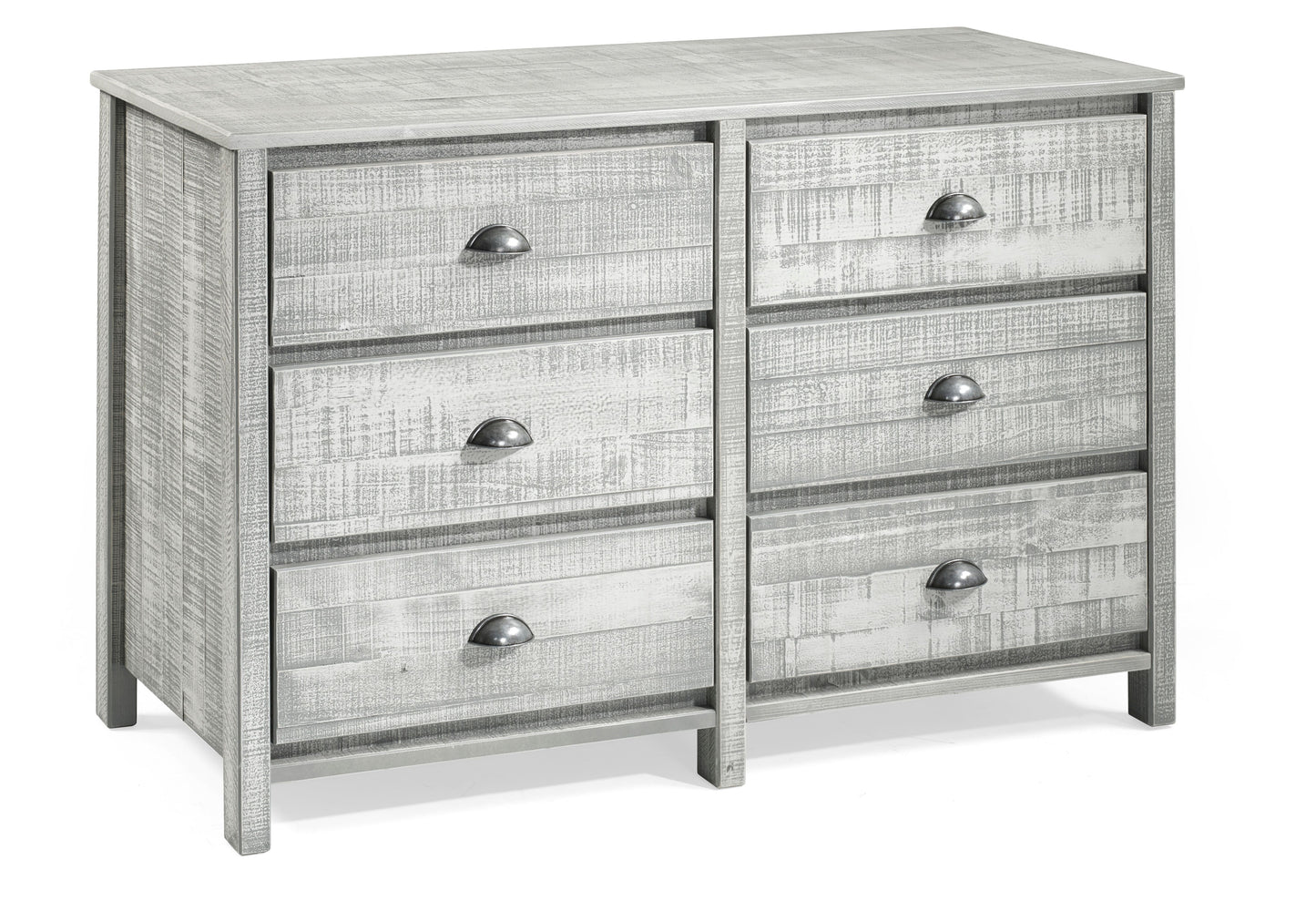 Rustic 6-Drawer Double Dresser