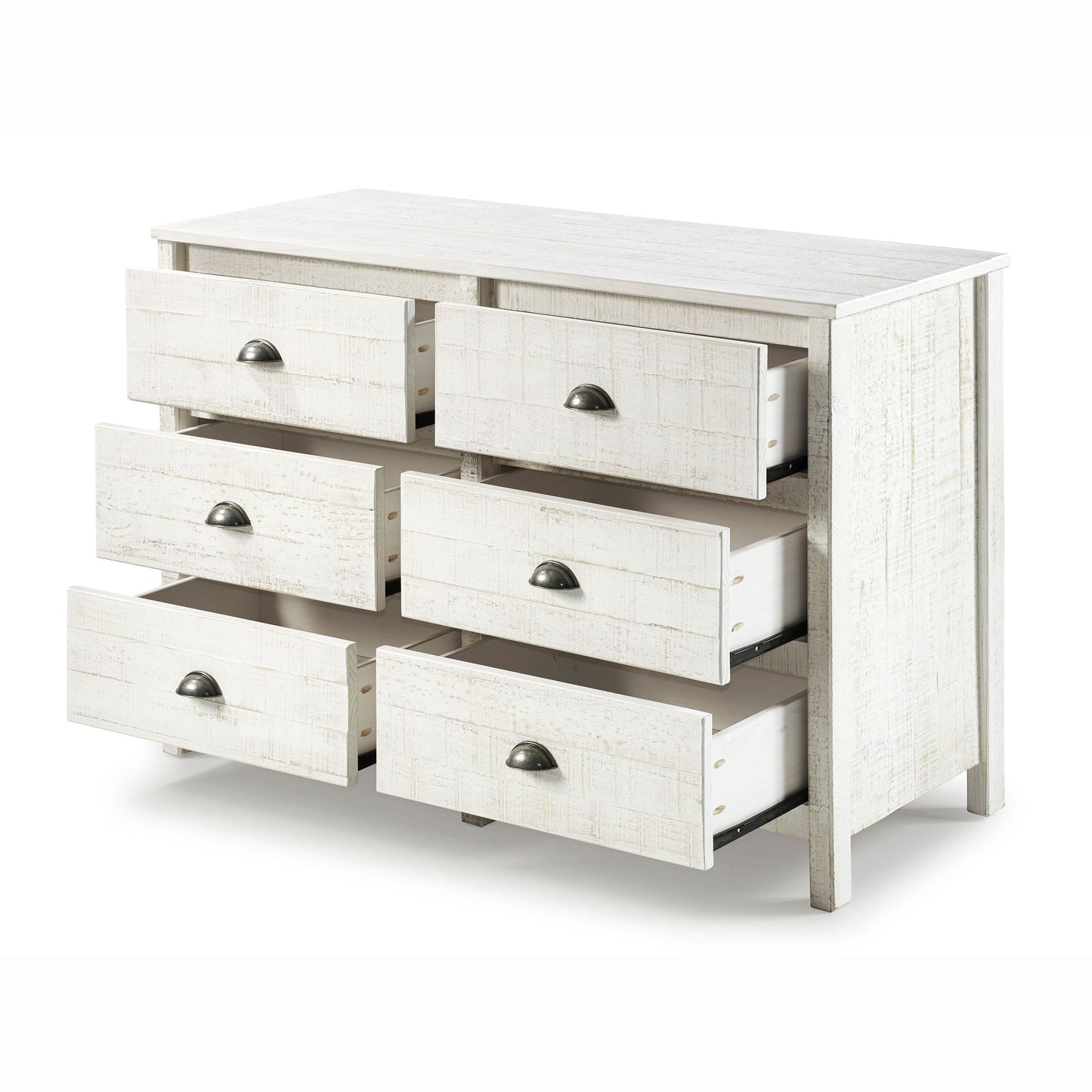 Rustic 6-Drawer Double Dresser