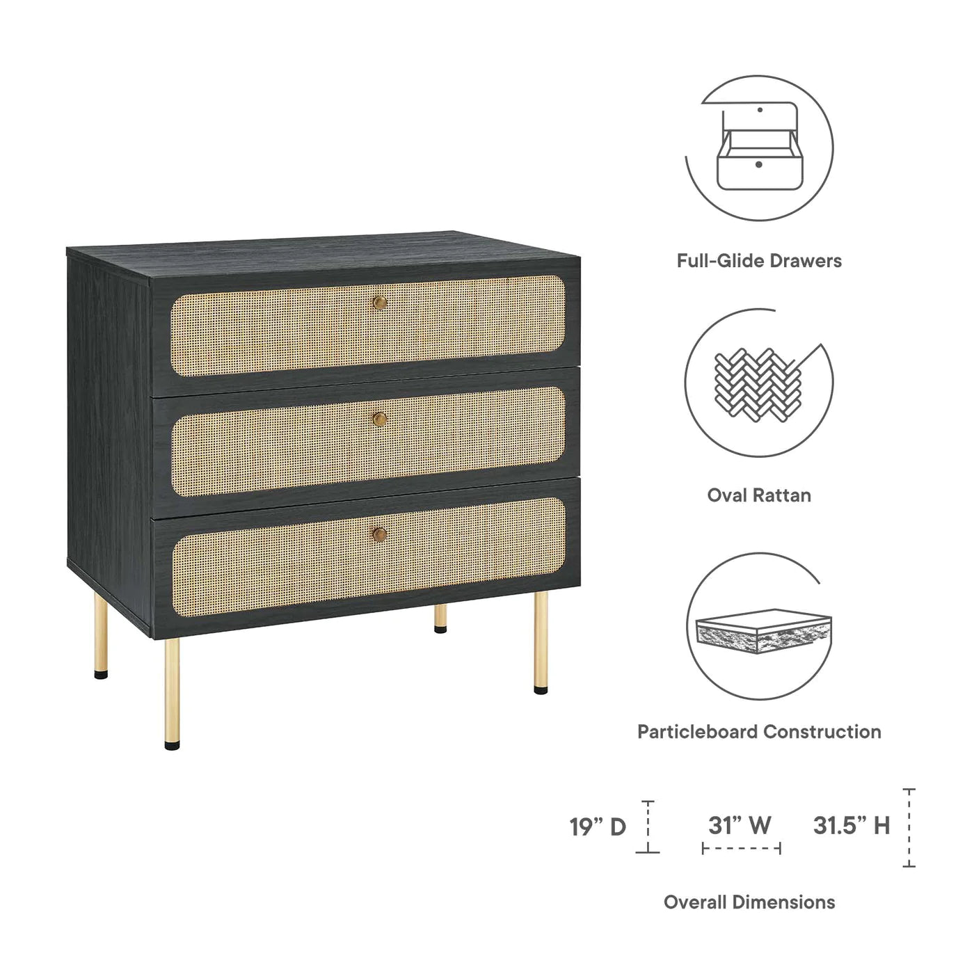 Chaucer 3-Drawer Chest