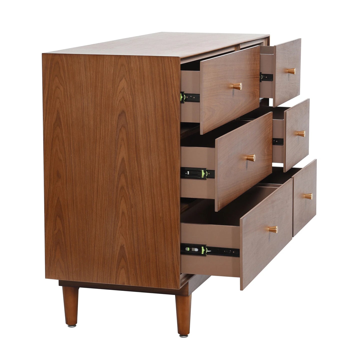 Mid-Century Walnut Veneer Dresser by DANN FOLEY LIFESTYLE