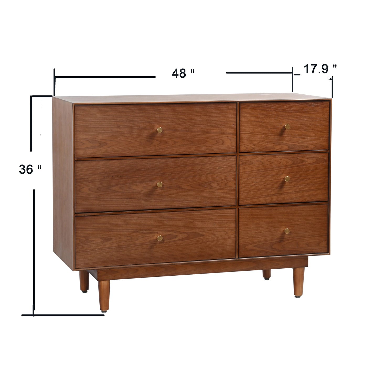 Mid-Century Walnut Veneer Dresser by DANN FOLEY LIFESTYLE