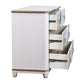 Willow White and Gold Three Drawer Chest by DANN FOLEY LIFESTYLE