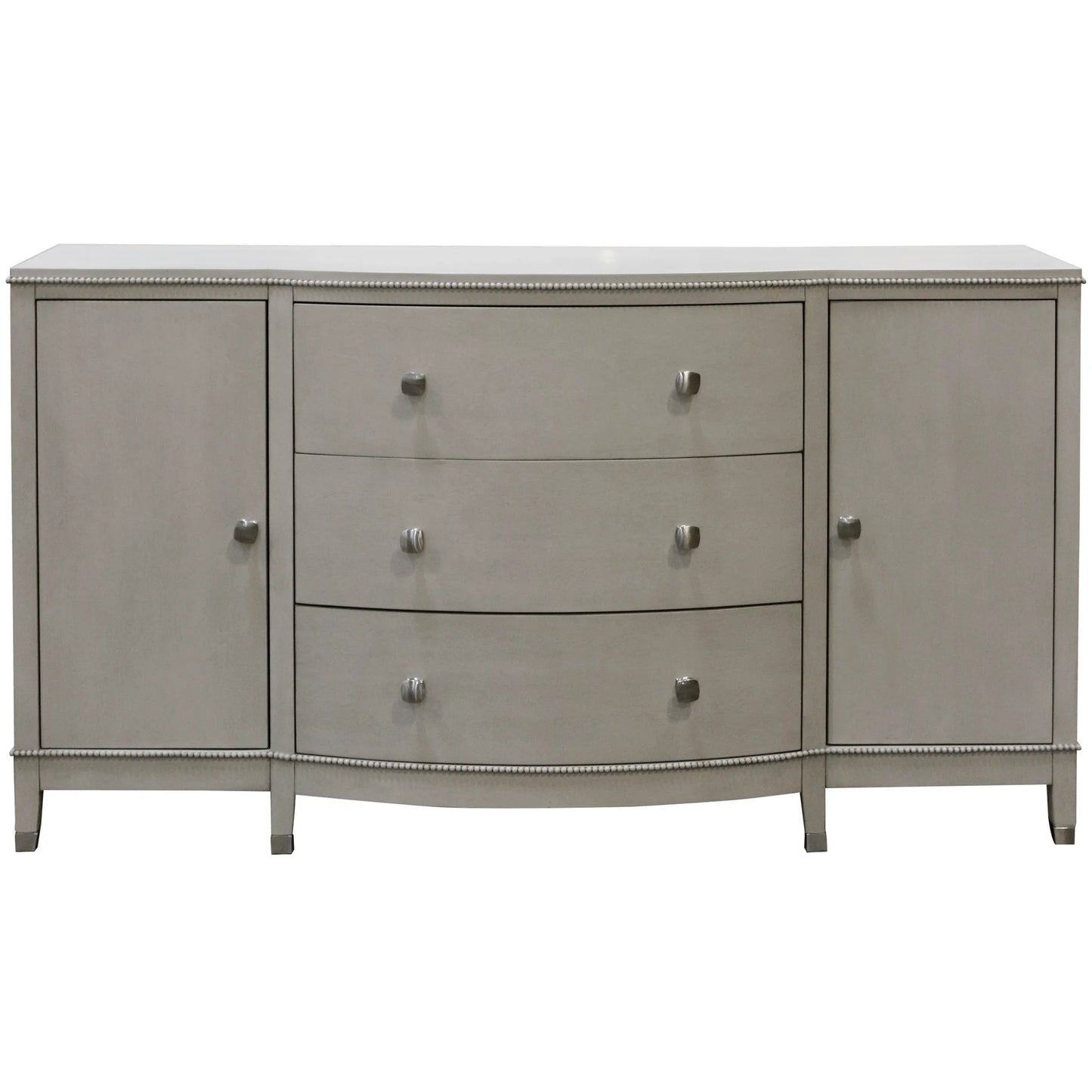 SMOKE GRAY Three Drawer Chest with Two Side Cabinets
